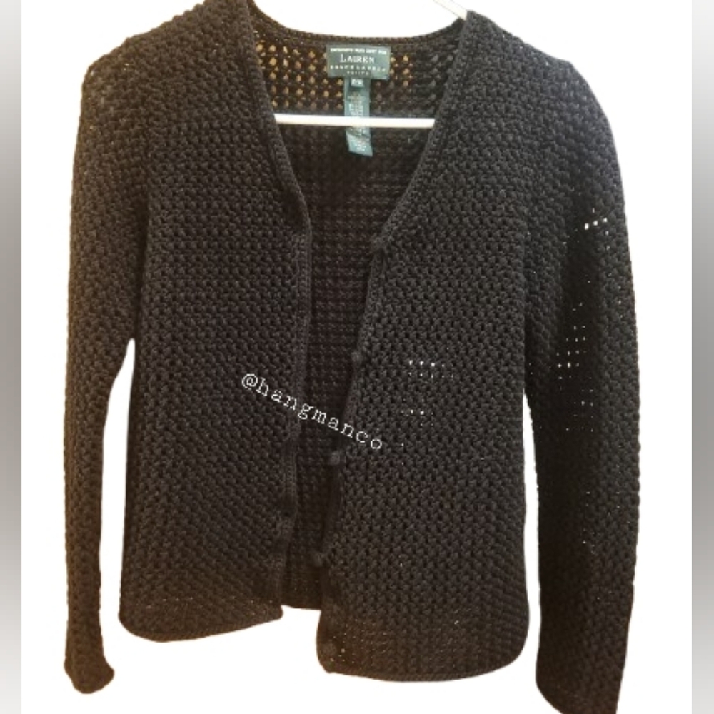 Lauren Ralph Lauren Crochet Detail Cardigan